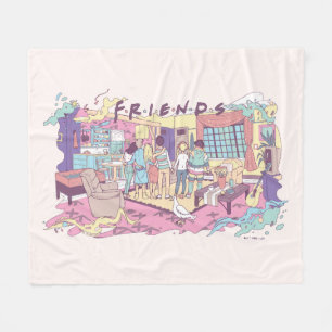 FRIENDS™   Apartment Cartoon Fleece Blanket