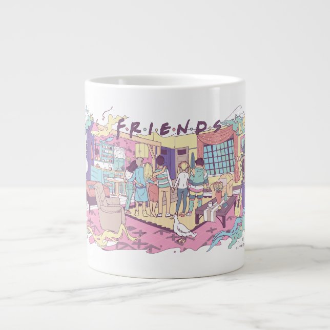 FRIENDS™ | Apartment Cartoon Giant Coffee Mug (Front)