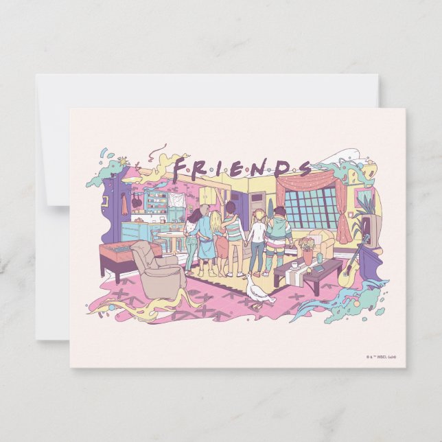 FRIENDS™ | Apartment Cartoon Note Card (Front)