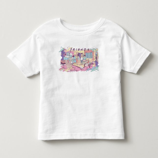FRIENDS™ | Apartment Cartoon Toddler T-shirt (Front)