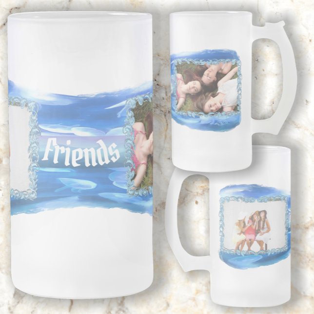 Friends Aquarium Jellyfish 0925  Frosted Glass Beer Mug (Creator Uploaded)