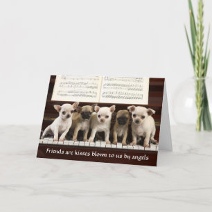 Friends Are Angels Chihuahua Puppy Greeting Card