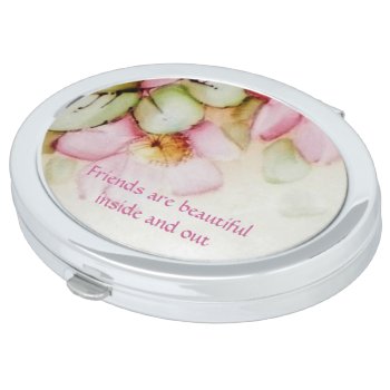 Friends Are Beautiful Compact Mirror by FloralZoom at Zazzle