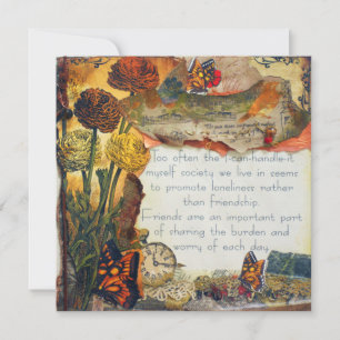 Friends Are Important Mixed Media Art Collage