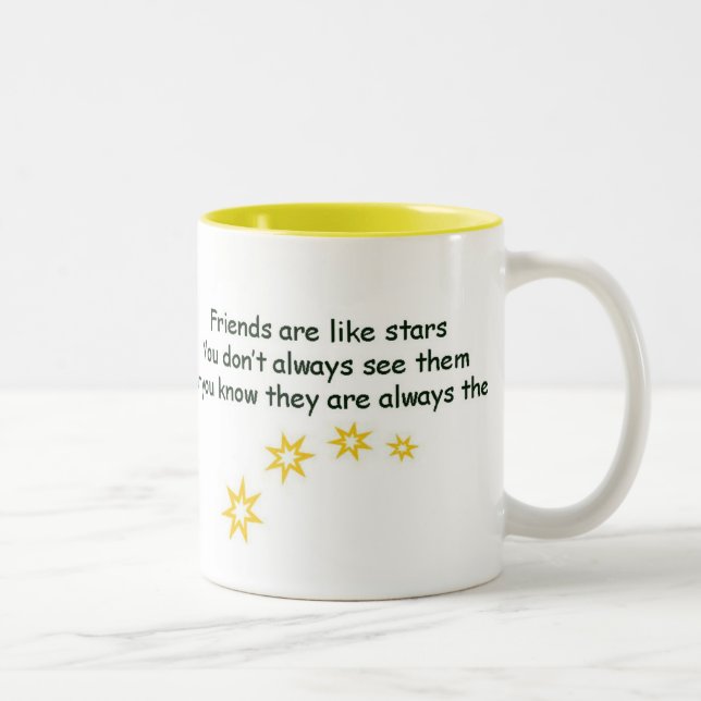 Friends are like stars Two-Tone coffee mug (Right)
