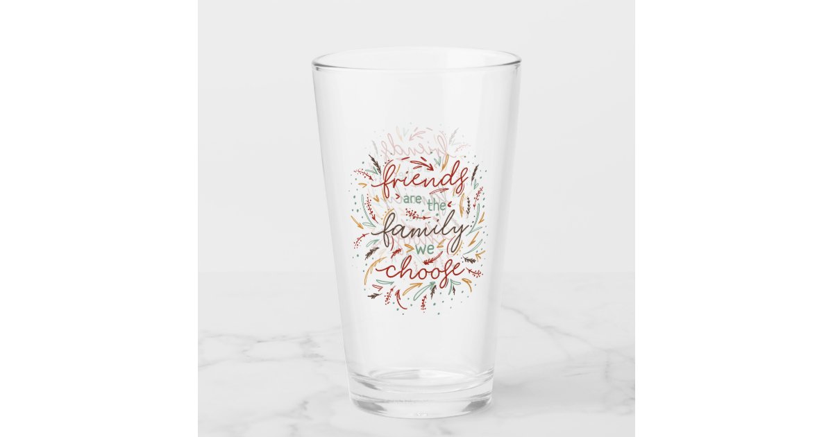 Farmhouse Floral Monogram 16oz. Drinking Glass