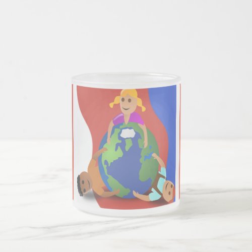 Friends Around the World _ Frosted Glass Coffee Mug