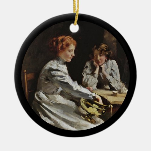 Friends at the Table Ceramic Ornament