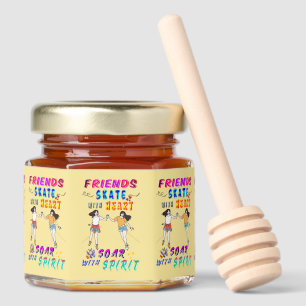 Friends Beecombs Skate With Heart Soar With Spirit Honey Jar Favors