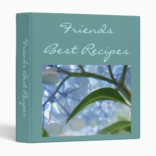 Friends Best Recipes binders Blue Floral holidays