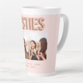 Friends besties photo rose gold pink BFF Latte Mug (Right Angle)