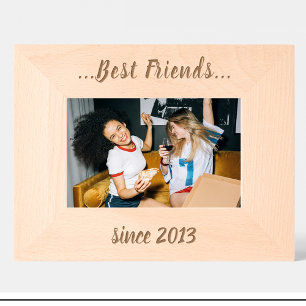 Friends BFF Custom wooden photo frame Engraved Frames