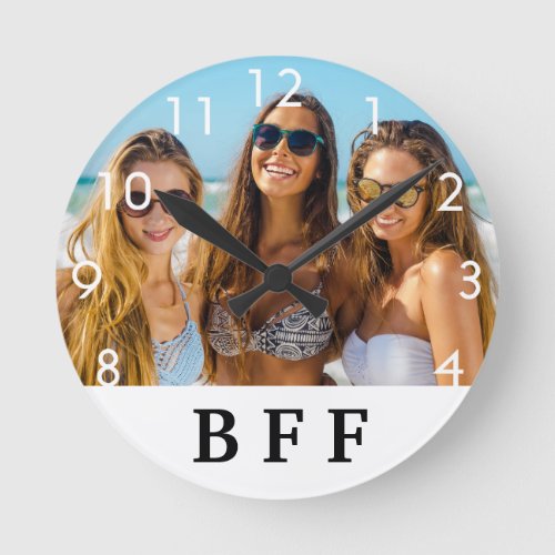Friends BFF photo Round Clock