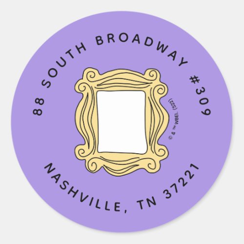 FRIENDS  Birthday Peephole Frame Address Classic Round Sticker