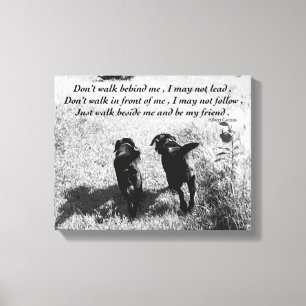 Friends - Black Lab Canvas Print