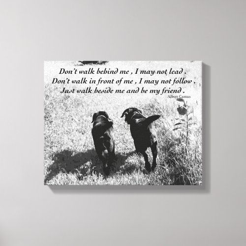 Friends _ Black Lab Canvas Print