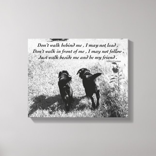 Friends - Black Lab Canvas Print (Front)