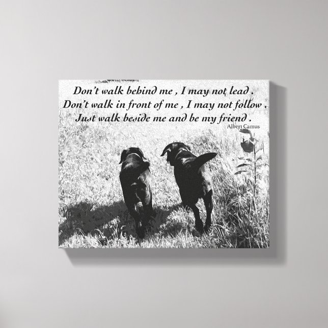 Friends - Black Lab Canvas Print (Front)