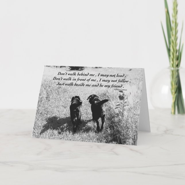 Friends - Black Lab Card (Front)