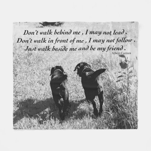 Friends _ Black Lab Fleece Blanket