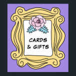FRIENDS™ | Bridal Shower Gifts & Cards Poster<br><div class="desc">This poster features a playful design inspired by the iconic elements of FRIENDS™, such as the Central Perk logo and the colorful frame from Monica's apartment door. Crafted from high-quality materials, it is sturdy enough to be displayed prominently at your event. The vibrant colors and fun graphics make it a...</div>
