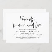 Friends, Brunch and Love, Casual Bridal Shower Invitation (Front/Back)