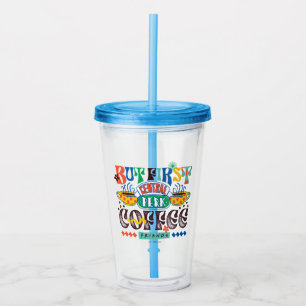 FRIENDS™ But First Coffee Vibrant Graphic Acrylic Tumbler