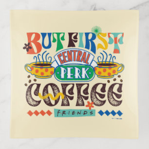 FRIENDS™   But First Coffee Vibrant Graphic Trinket Tray