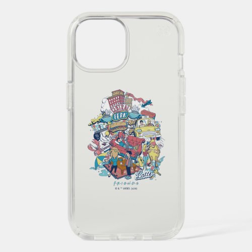 FRIENDS  Cartoon Collage iPhone 15 Case