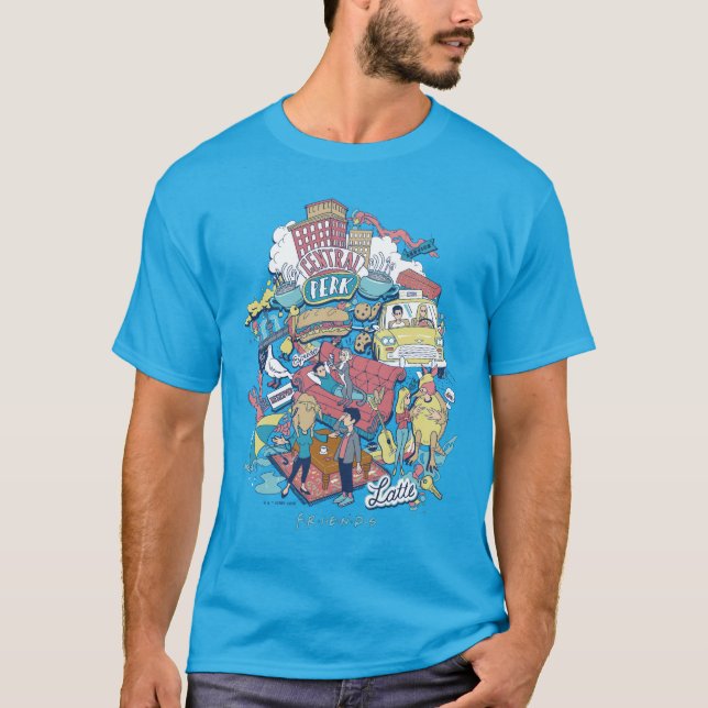 FRIENDS™ | Cartoon Collage T-Shirt (Front)