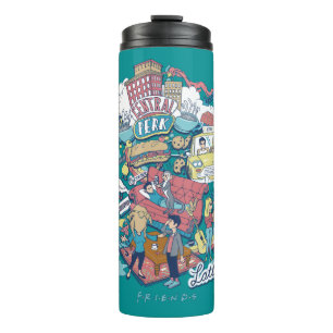FRIENDS™ Cartoon Collage Thermal Tumbler