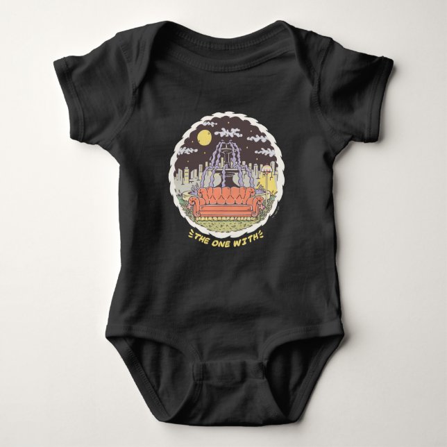 FRIENDS™ | Cartoon Fountain Baby Bodysuit (Front)