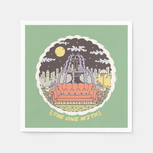 FRIENDS™ | Cartoon Fountain Napkins (Front)