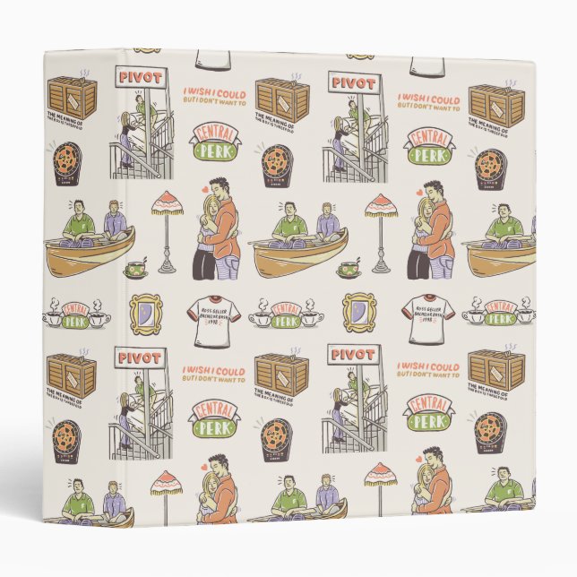 FRIENDS™ | Cartoon Icons 3 Ring Binder (Front/Spine)