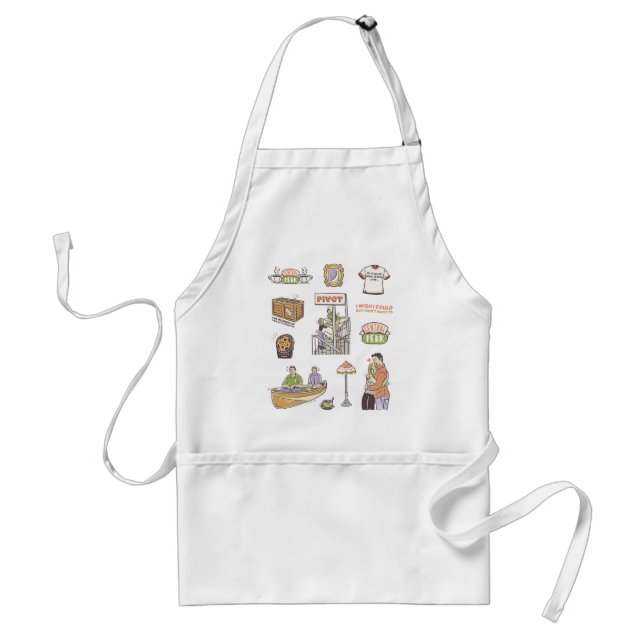 FRIENDS™ | Cartoon Icons Adult Apron (Front)