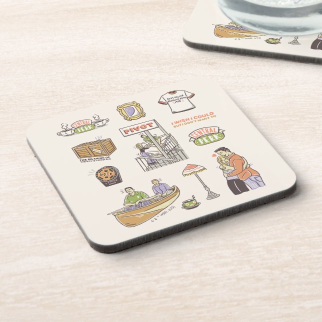 FRIENDS™ | Cartoon Icons Beverage Coaster (Left Side)