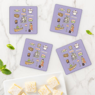 FRIENDS™   Cartoon Icons Coaster Set