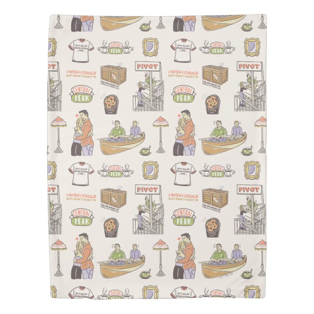 FRIENDS™ | Cartoon Icons Duvet Cover (Front)