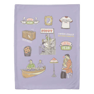 FRIENDS™   Cartoon Icons Duvet Cover