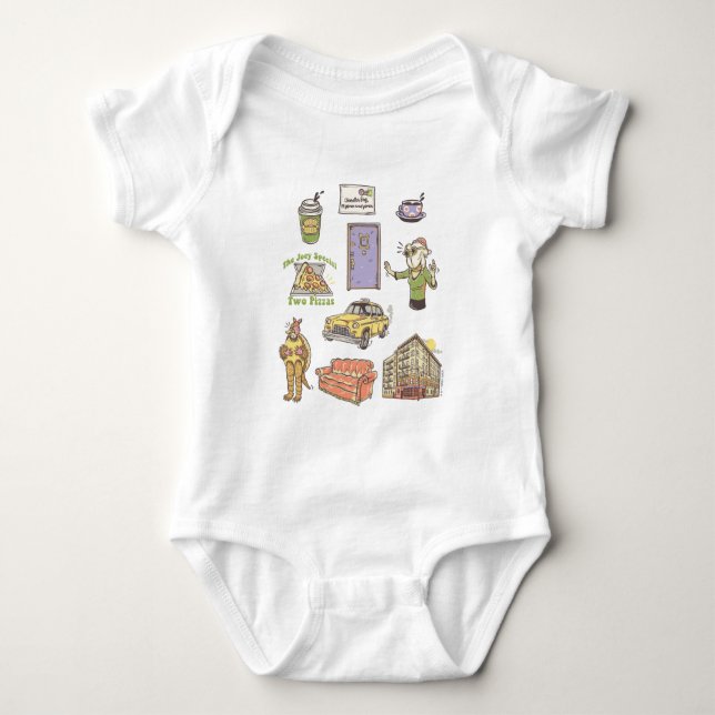 FRIENDS™ | Cartoon Icons Graphic 1 Baby Bodysuit (Front)