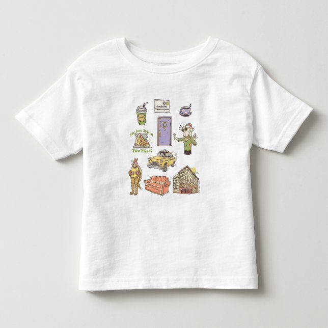 FRIENDS™ | Cartoon Icons Graphic 1 Toddler T-shirt (Front)