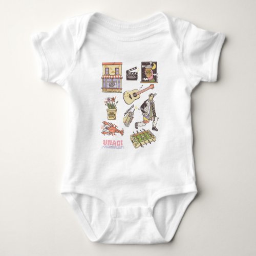 FRIENDS  Cartoon Icons Graphic 3 Baby Bodysuit