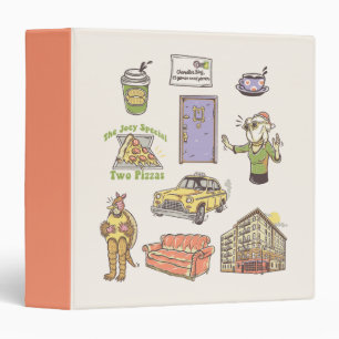 FRIENDS™   Cartoon Icons Graphic 3 Ring Binder