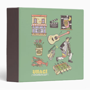 FRIENDS™   Cartoon Icons Graphic 3 Ring Binder