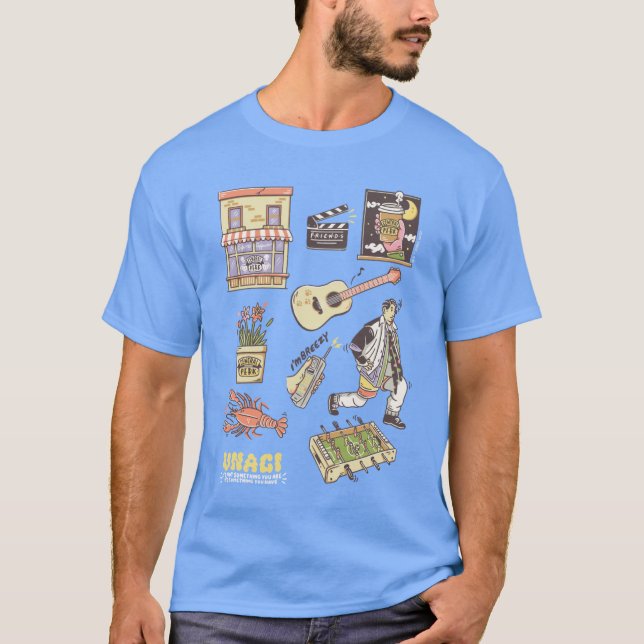 FRIENDS™ | Cartoon Icons Graphic 4 T-Shirt (Front)