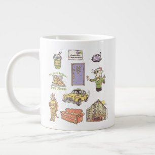 FRIENDS™   Cartoon Icons Graphic Giant Coffee Mug