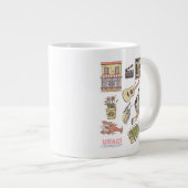 FRIENDS™ | Cartoon Icons Graphic Giant Coffee Mug (Front Right)