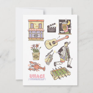 FRIENDS™   Cartoon Icons Graphic Note Card