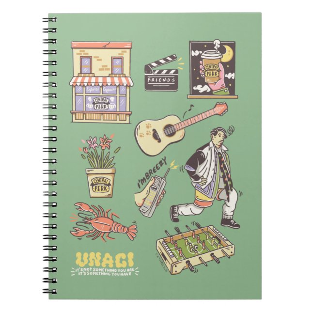 FRIENDS™ | Cartoon Icons Graphic Notebook (Front)