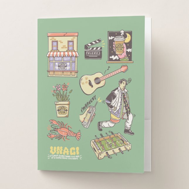 FRIENDS™ | Cartoon Icons Graphic Pocket Folder (Front)